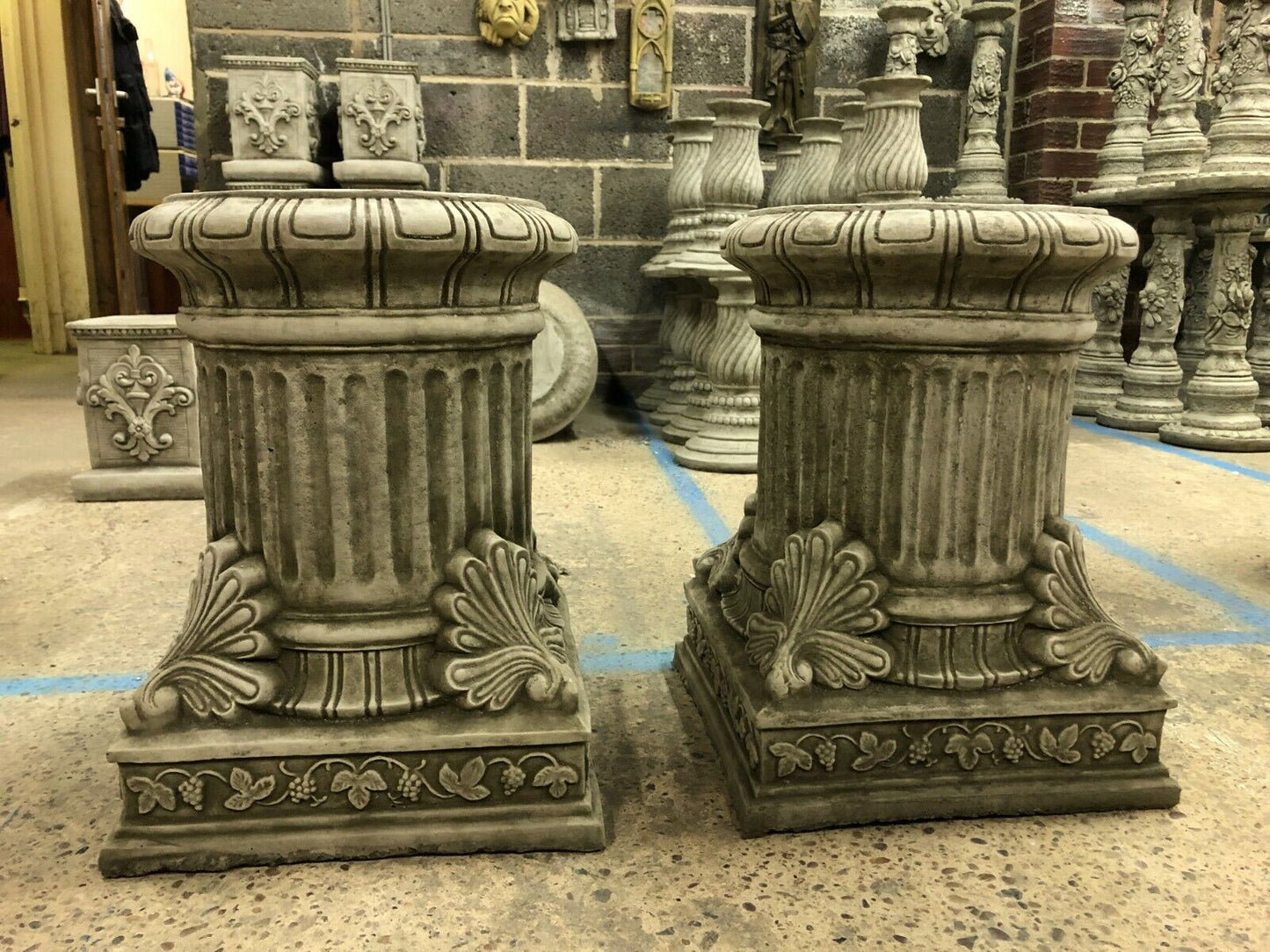 Pair of Stone Classical Style Plinths