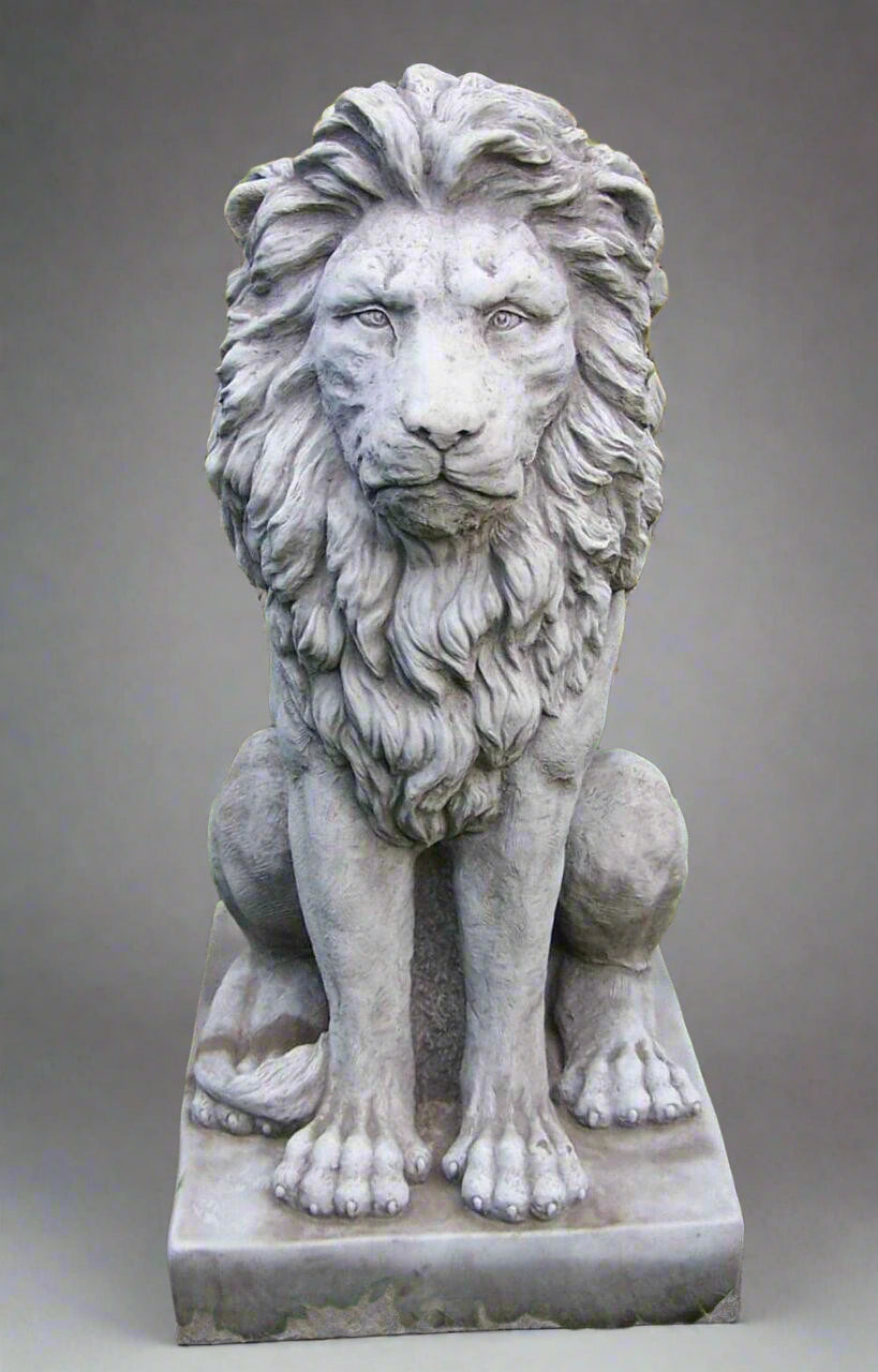 Large Pair of Stone Lion Statues