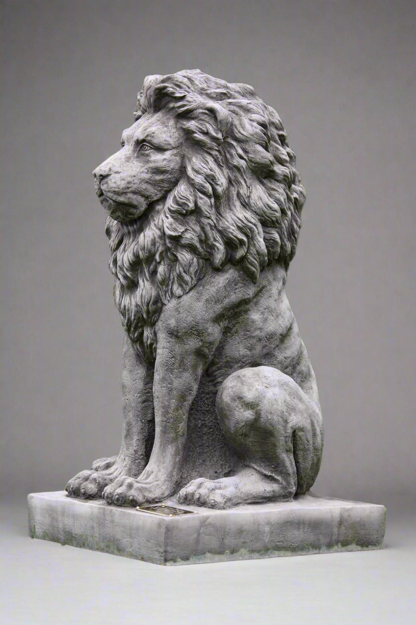 Large Pair of Stone Lion Statues