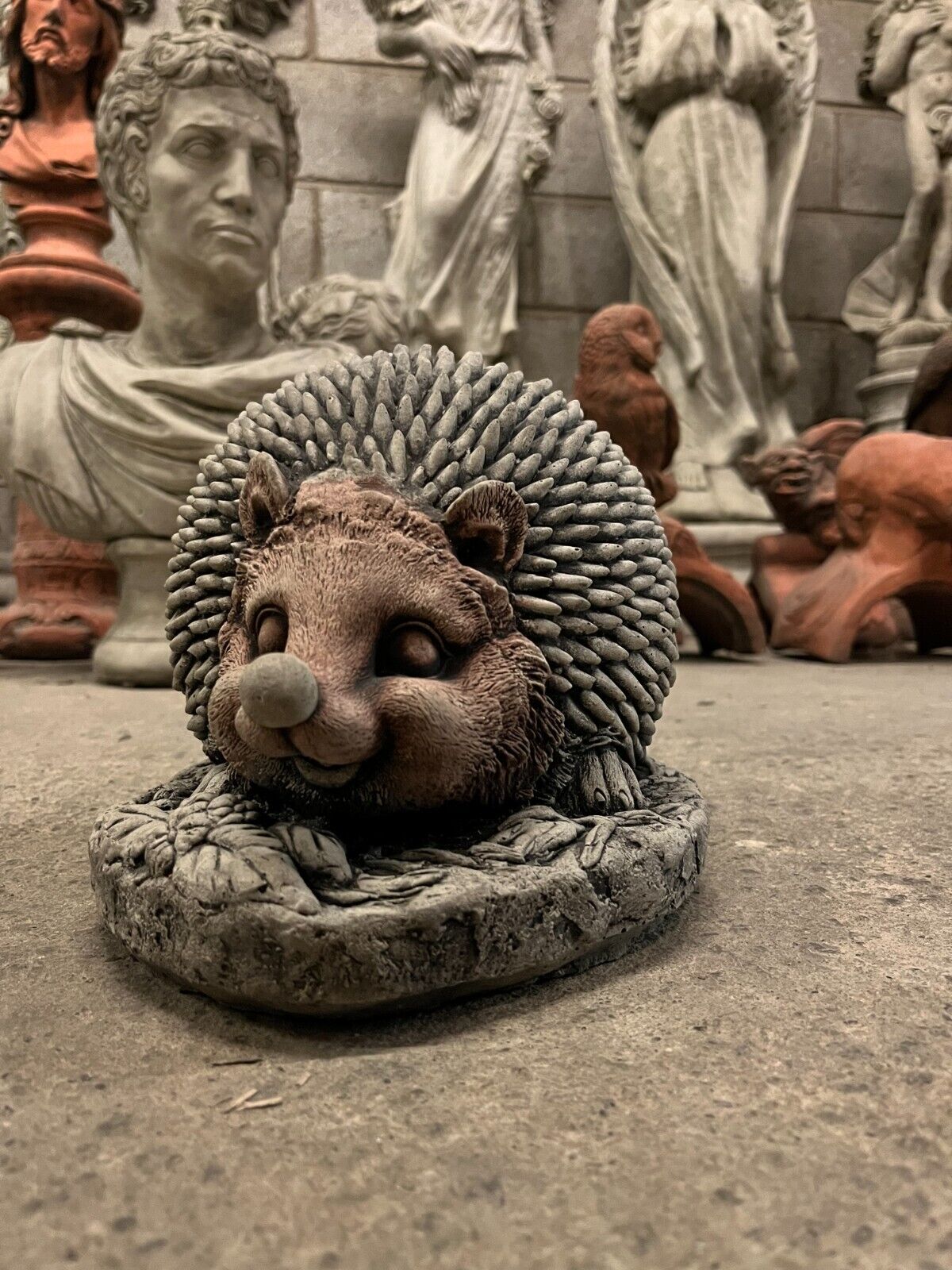 Small Stone Hedgehog Ornament