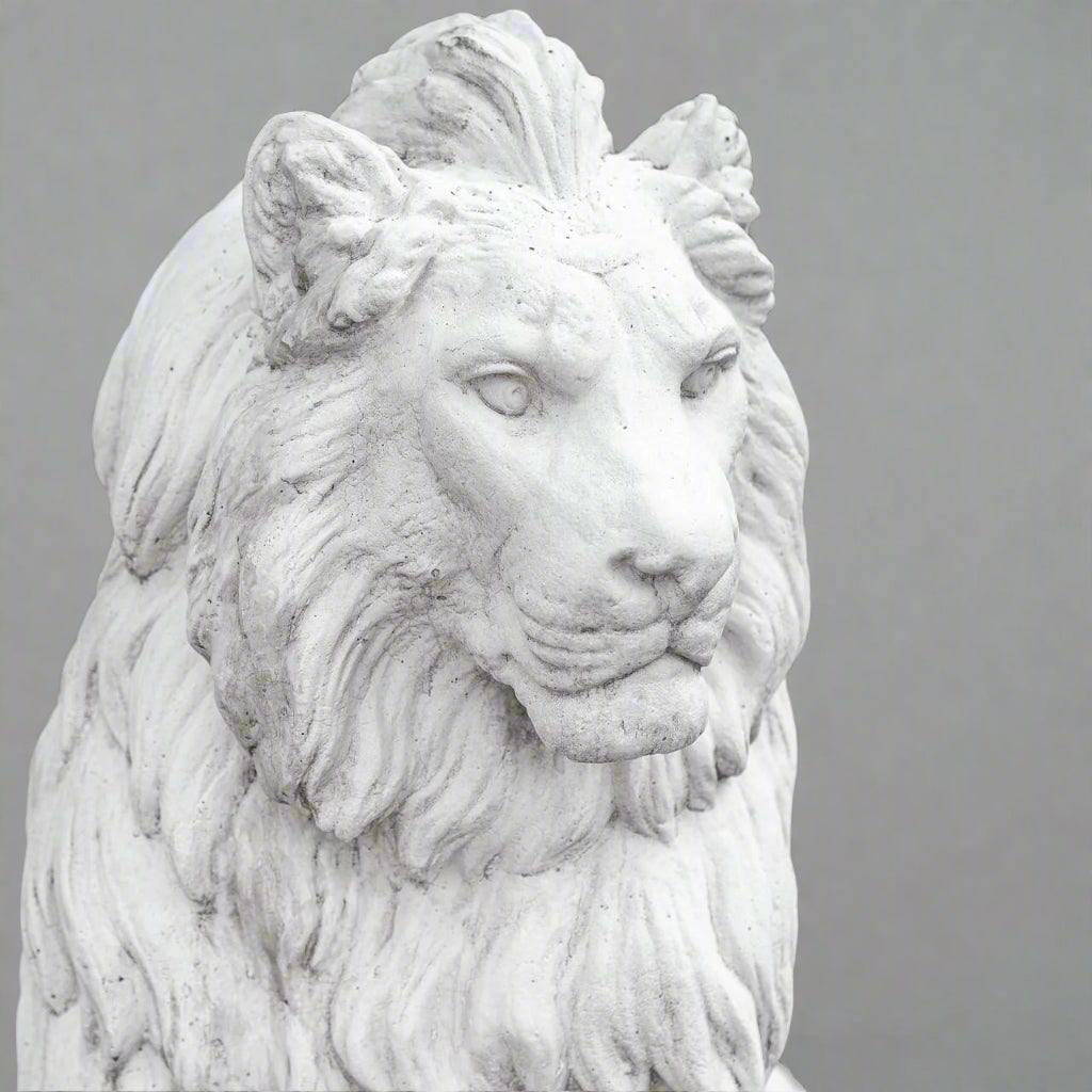 Pair of XL Lion Statues
