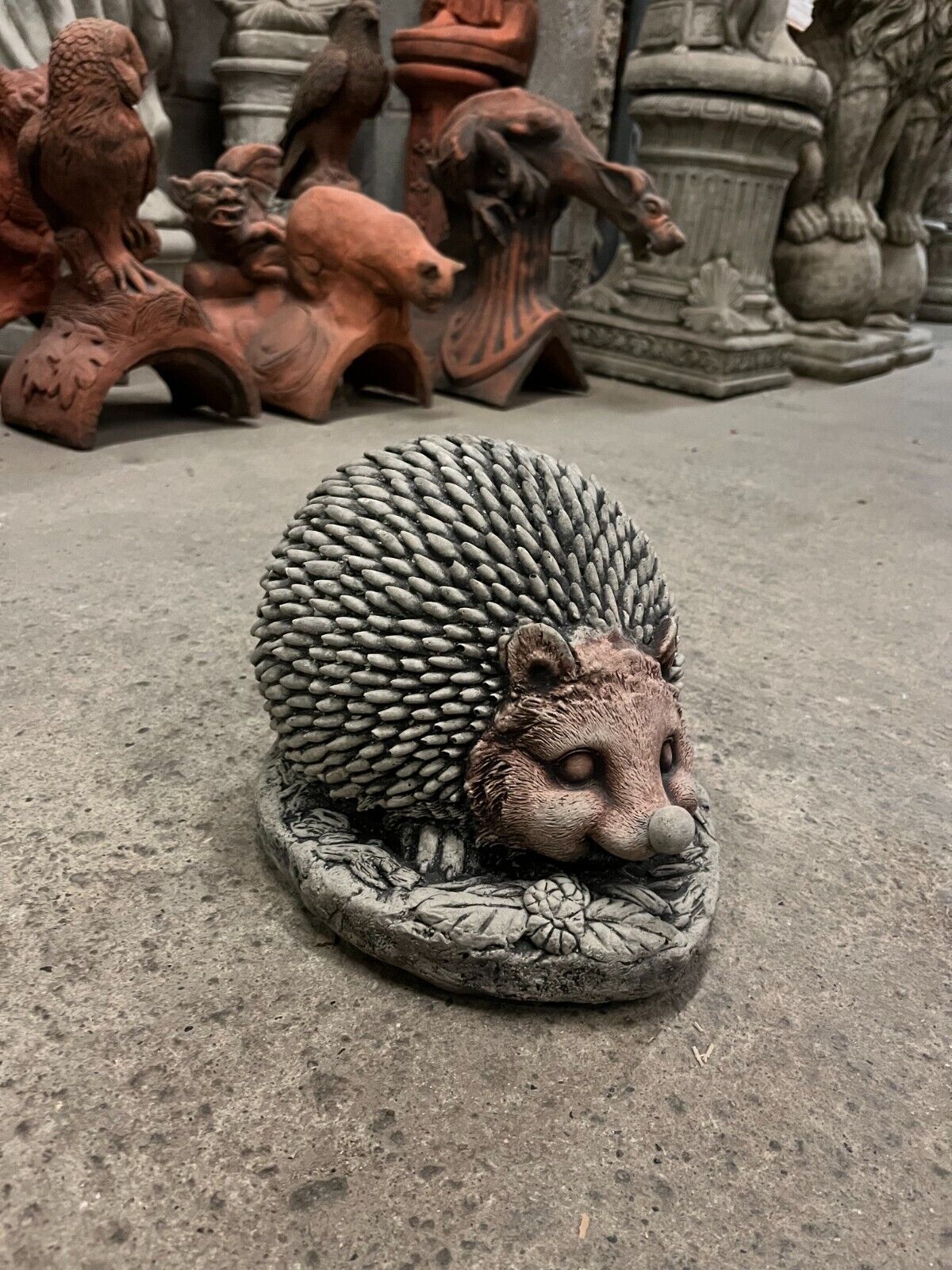 Small Stone Hedgehog Ornament