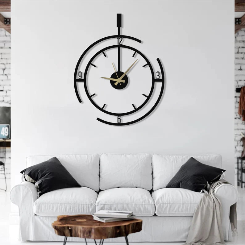 Metal Wall Clock Art