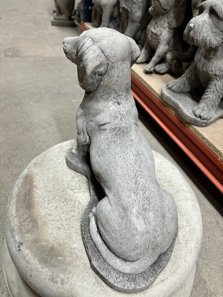 Stone Dachshund Dog Statue