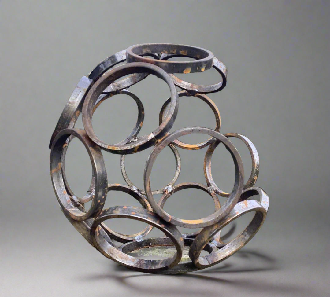 Rustic Small Sphere Sculpture