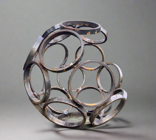 Rustic Small Sphere Sculpture