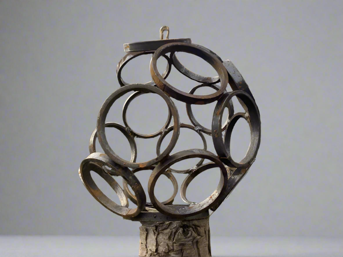 Rustic Small Sphere Sculpture