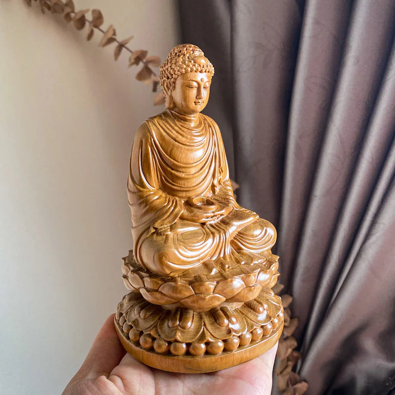 Wooden Gautama Buddha Statue