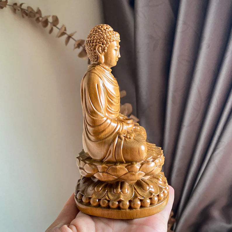 Wooden Gautama Buddha Statue