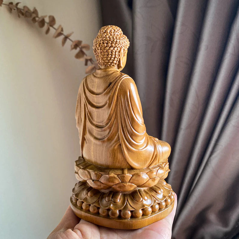 Wooden Gautama Buddha Statue