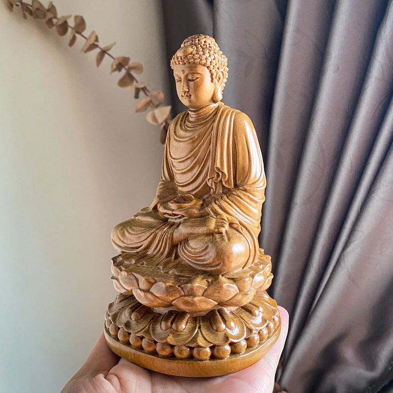 Wooden Gautama Buddha Statue
