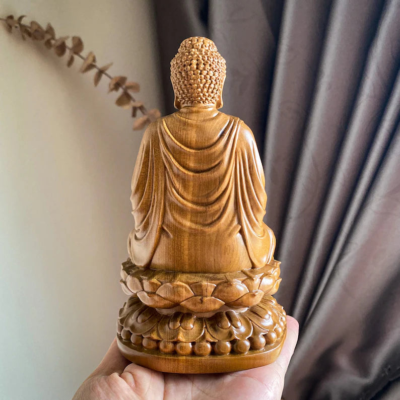 Wooden Gautama Buddha Statue