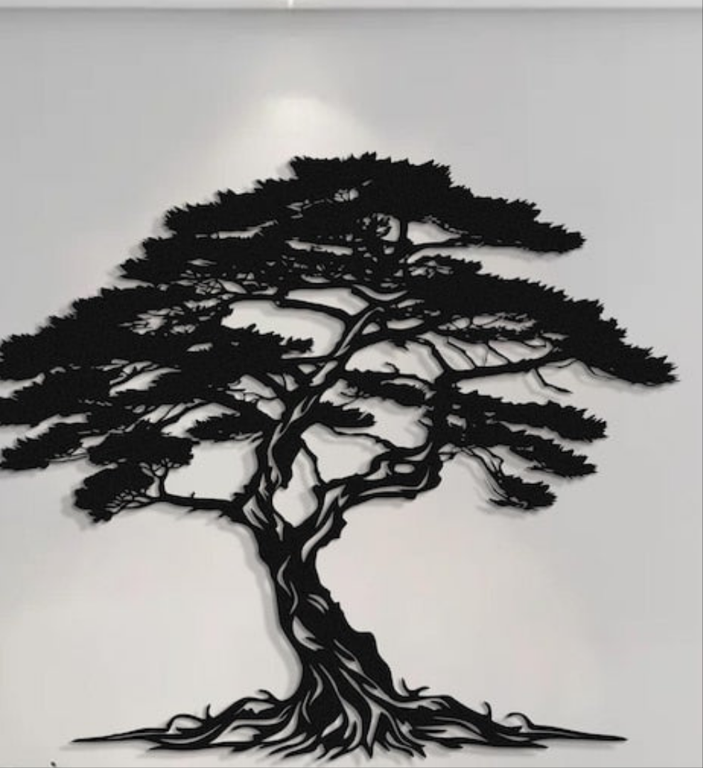 Black Metal Life Tree Wall Art