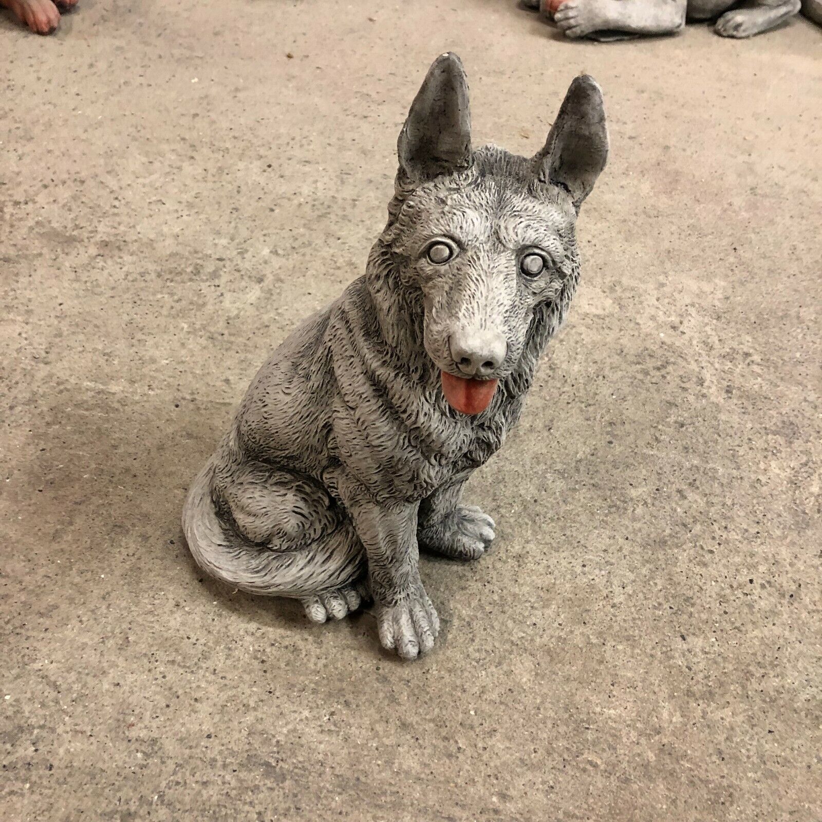 Stone Alsatian Dog Statue