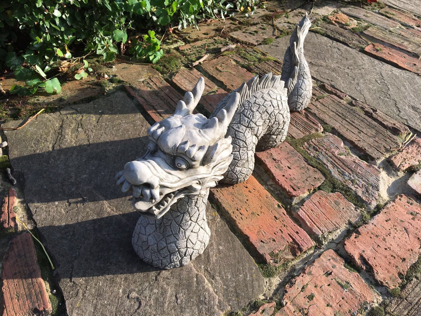 Stone 3 Piece Dragon Ornament
