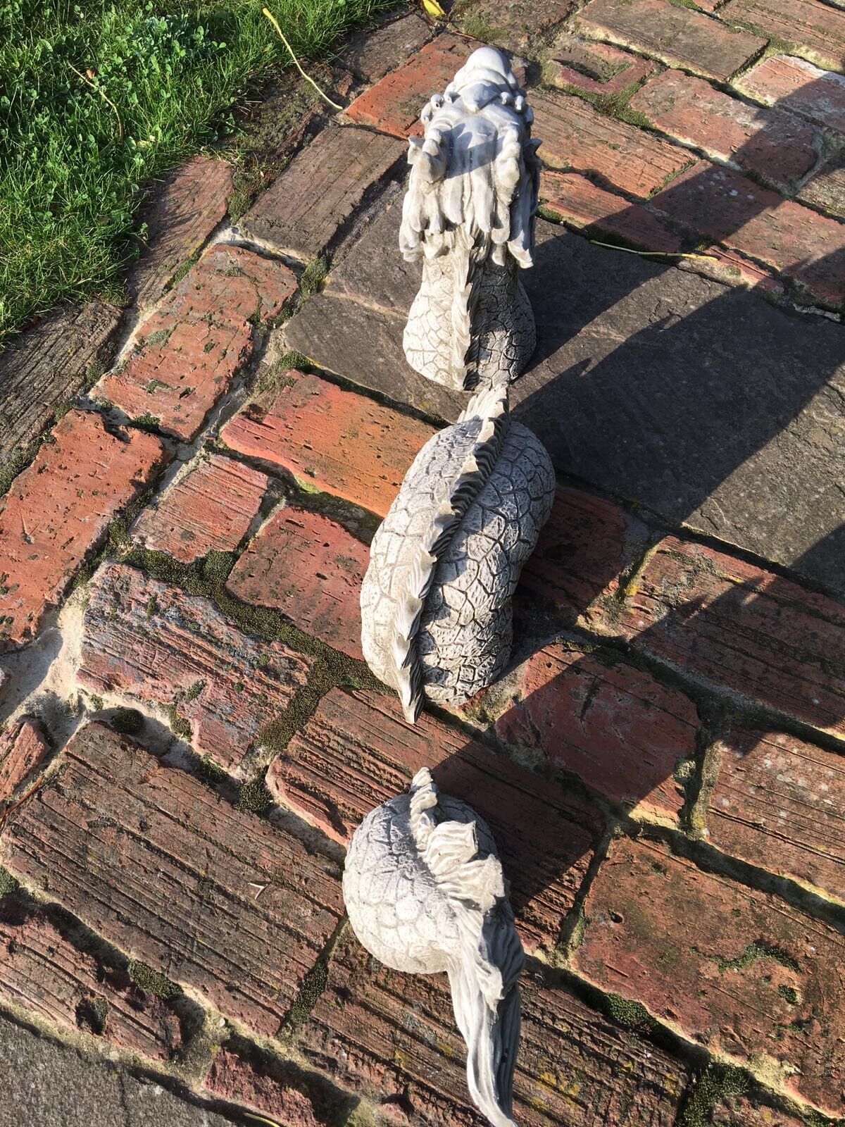 Stone 3 Piece Dragon Ornament