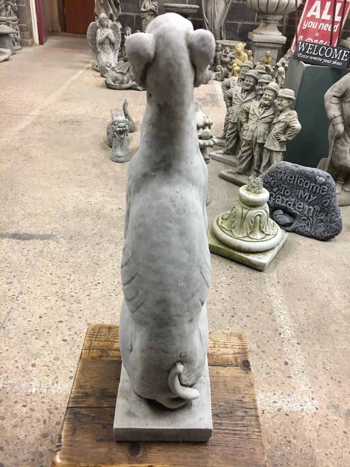 Stone Greyhound/Whippet Dog Statue