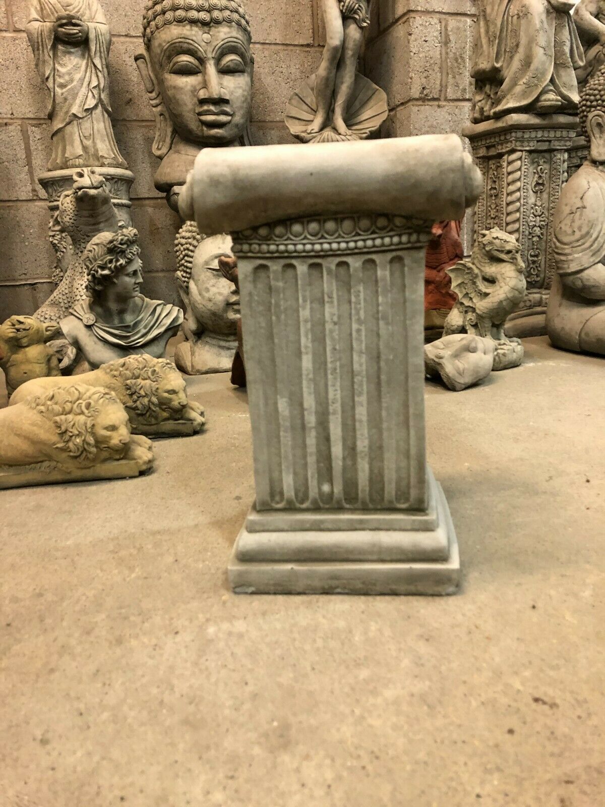 Antique Roman Stone Garden Plinth - Ideal for Statues