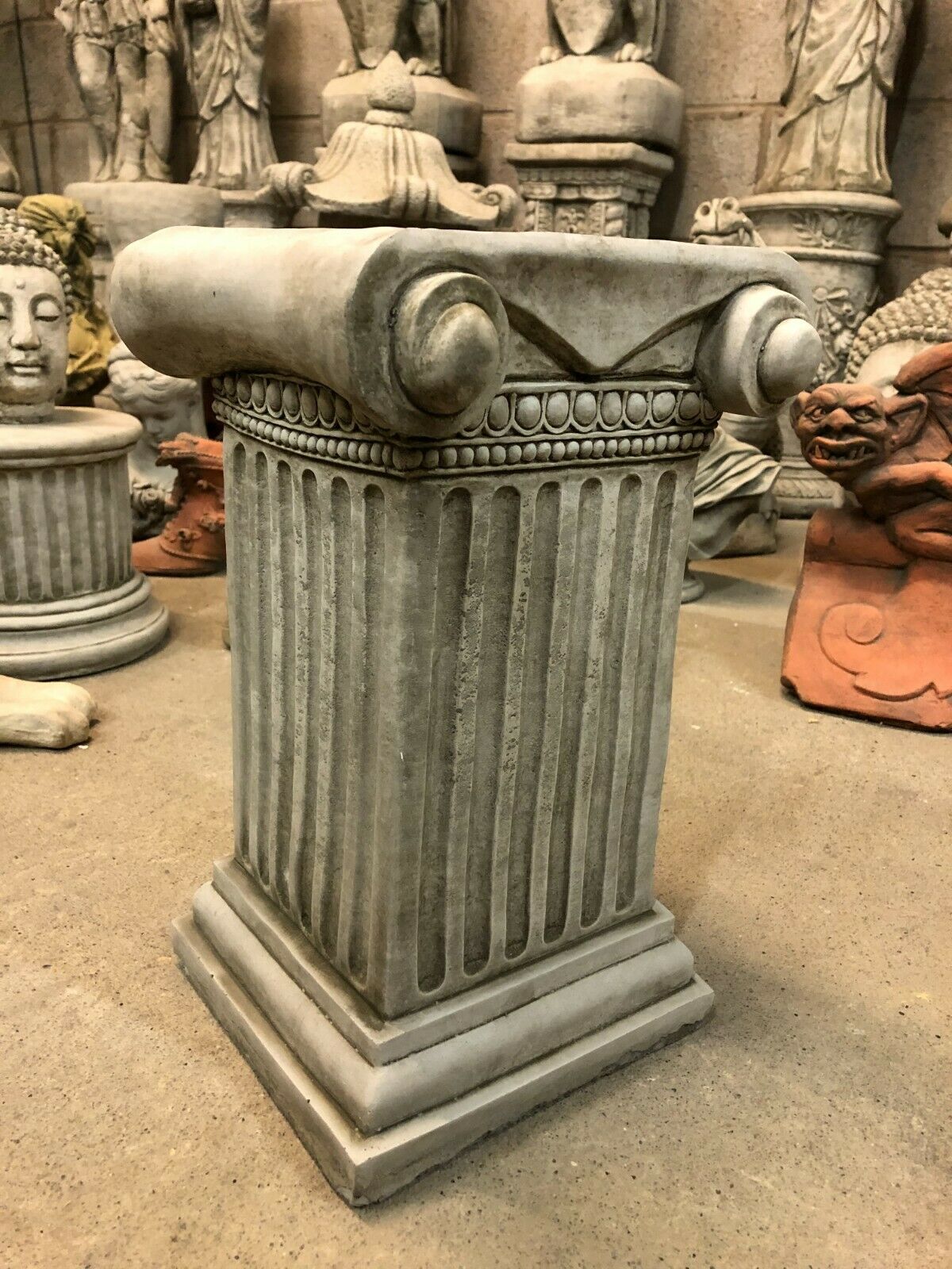 Antique Roman Stone Garden Plinth - Ideal for Statues