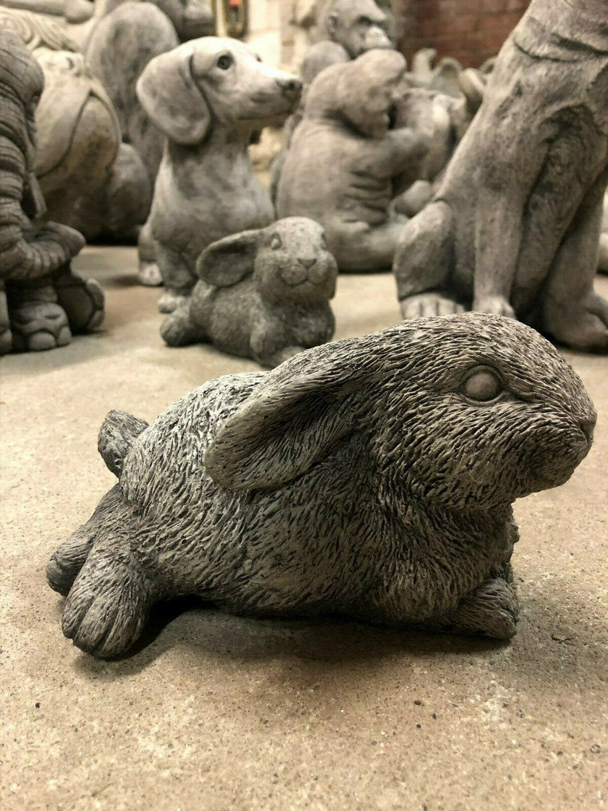 Small Stone Bunny Rabbit Ornament