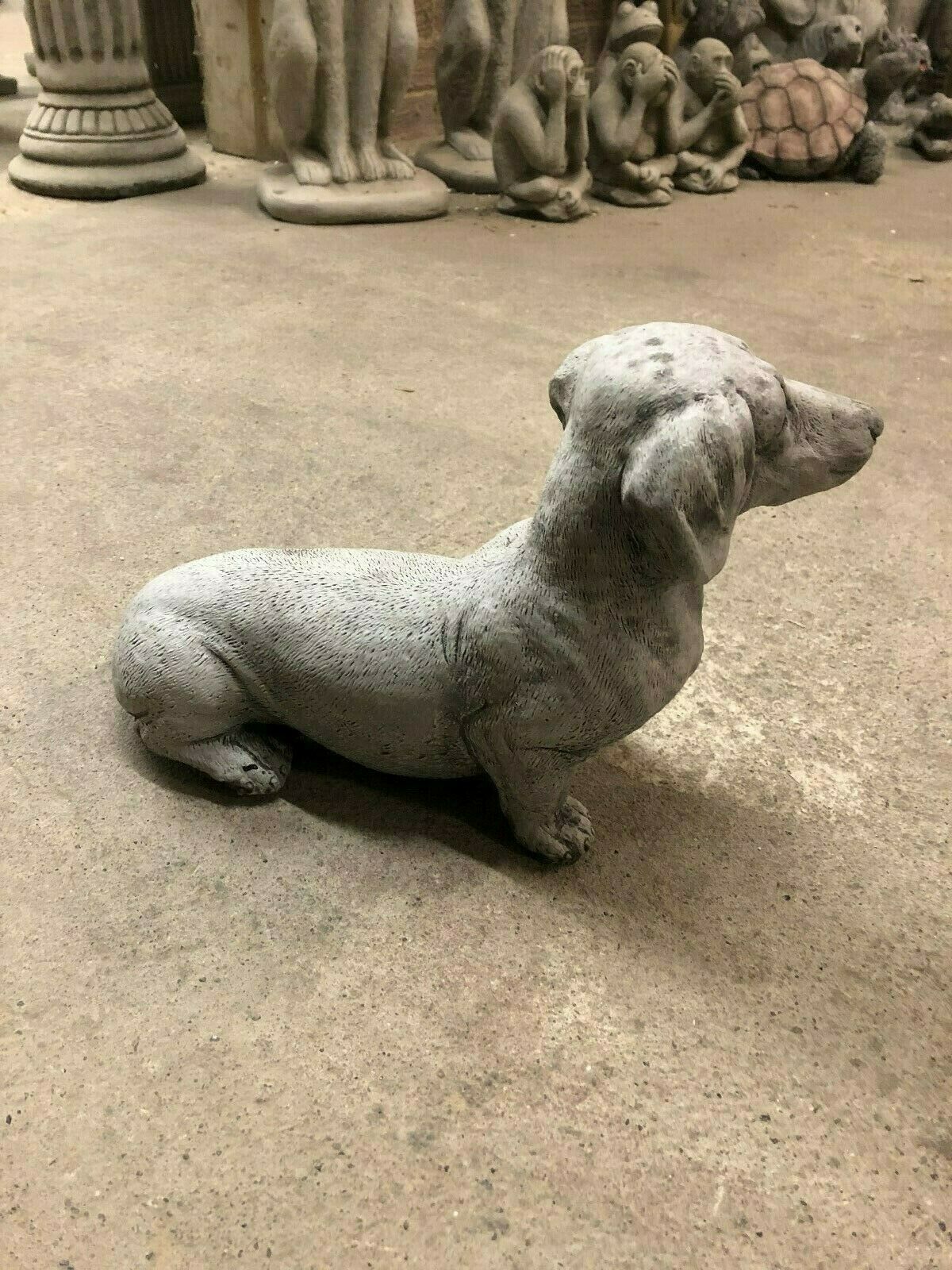 Stone Sausage Dog Ornament