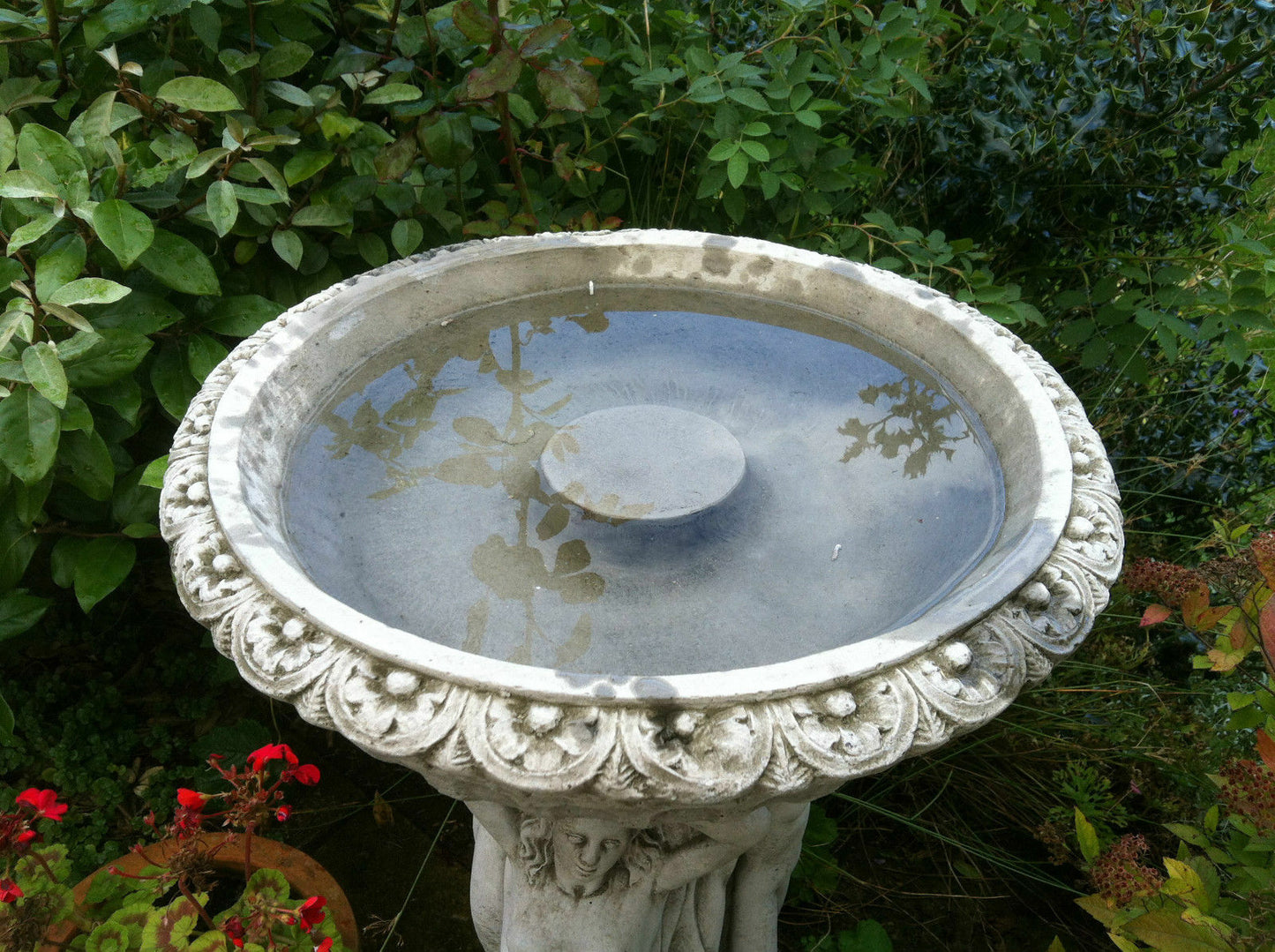 Three Graces Stone Garden Bird Bath