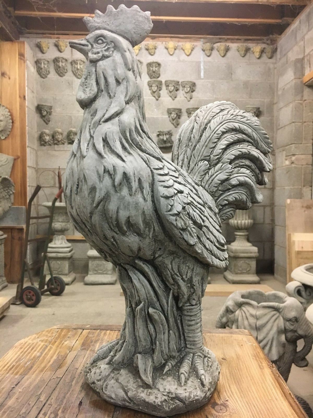 Stone Cockerel/Rooster Ornament