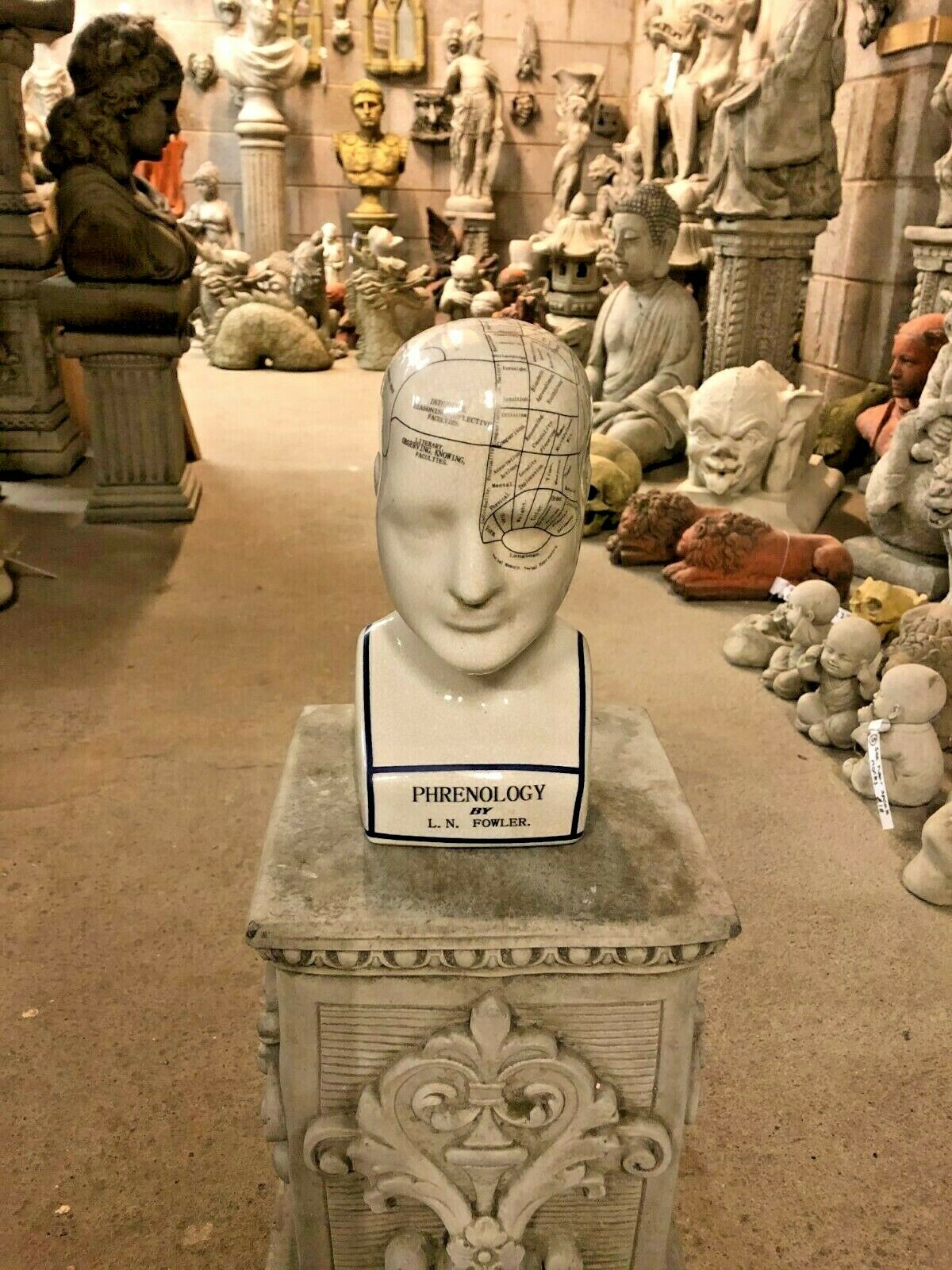 Ceramic Phrenology Head Ornament