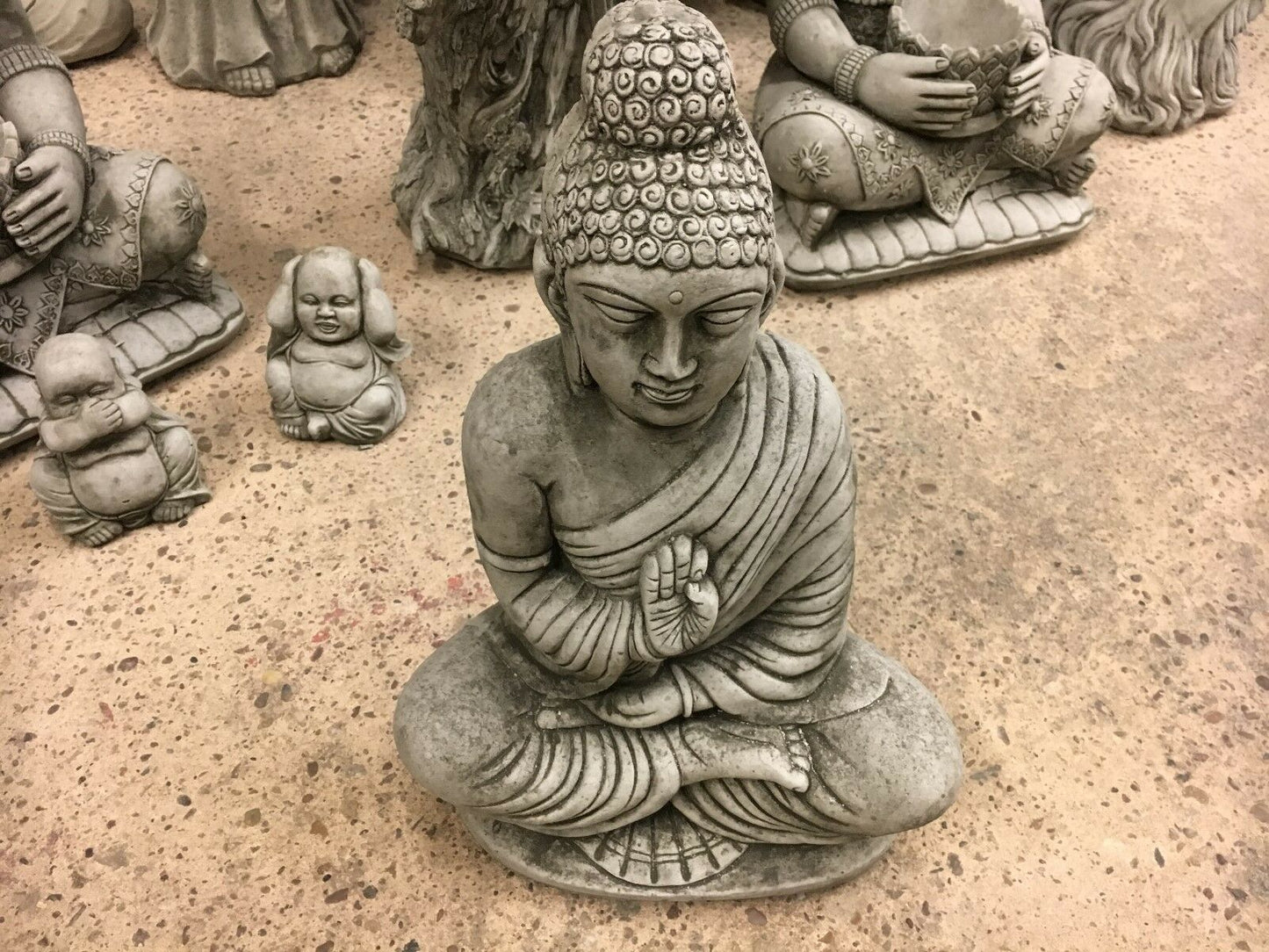Stone Jnana Mudra Buddha Statue