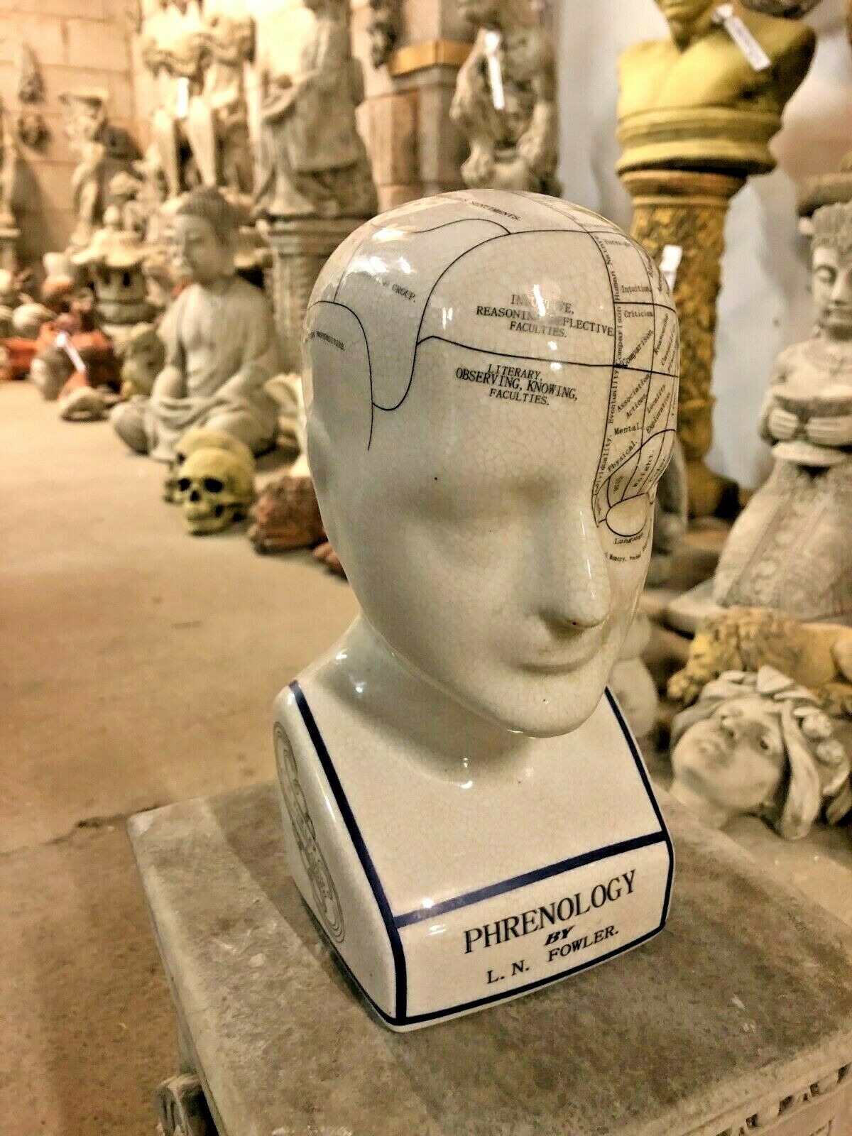 Ceramic Phrenology Head Ornament
