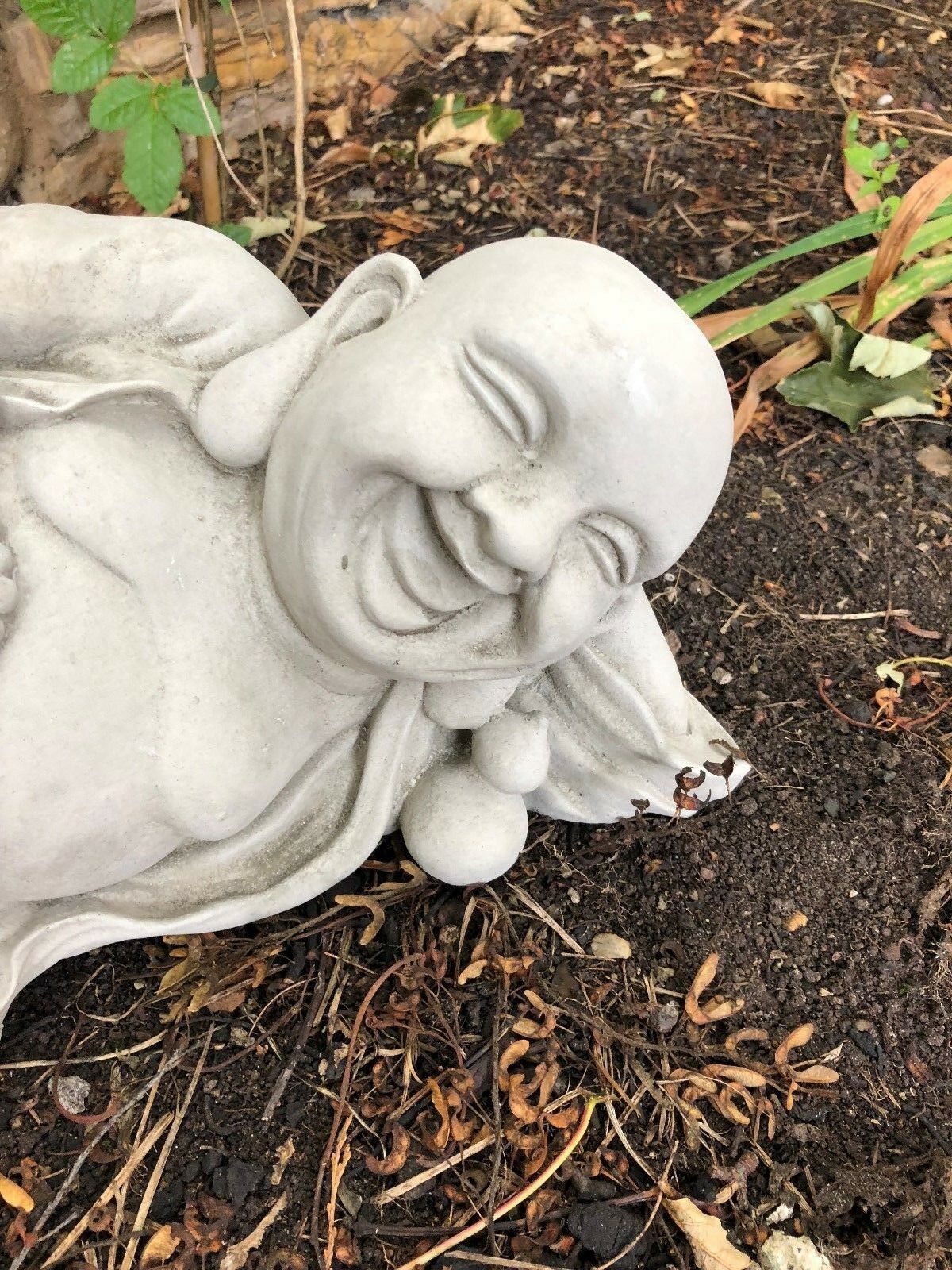 Stone Jolly Buddha Ornament