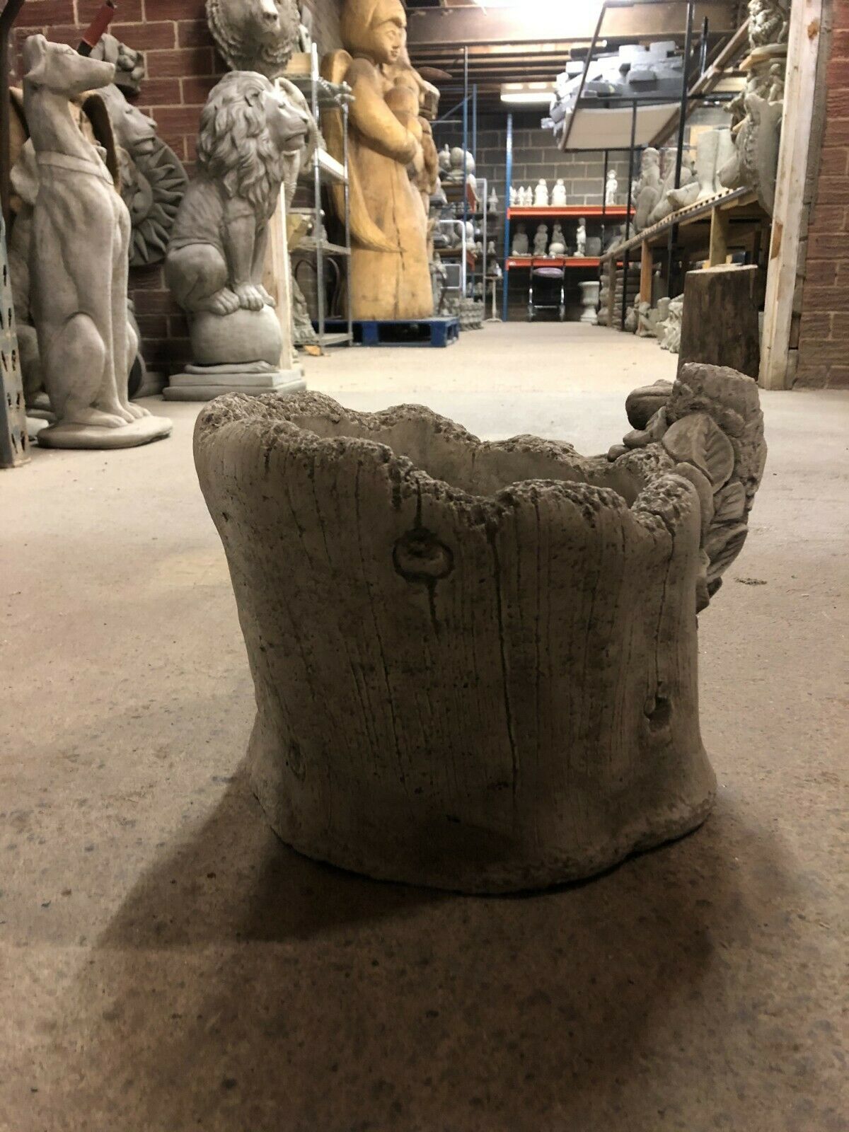 Stone Frog Planter Pot