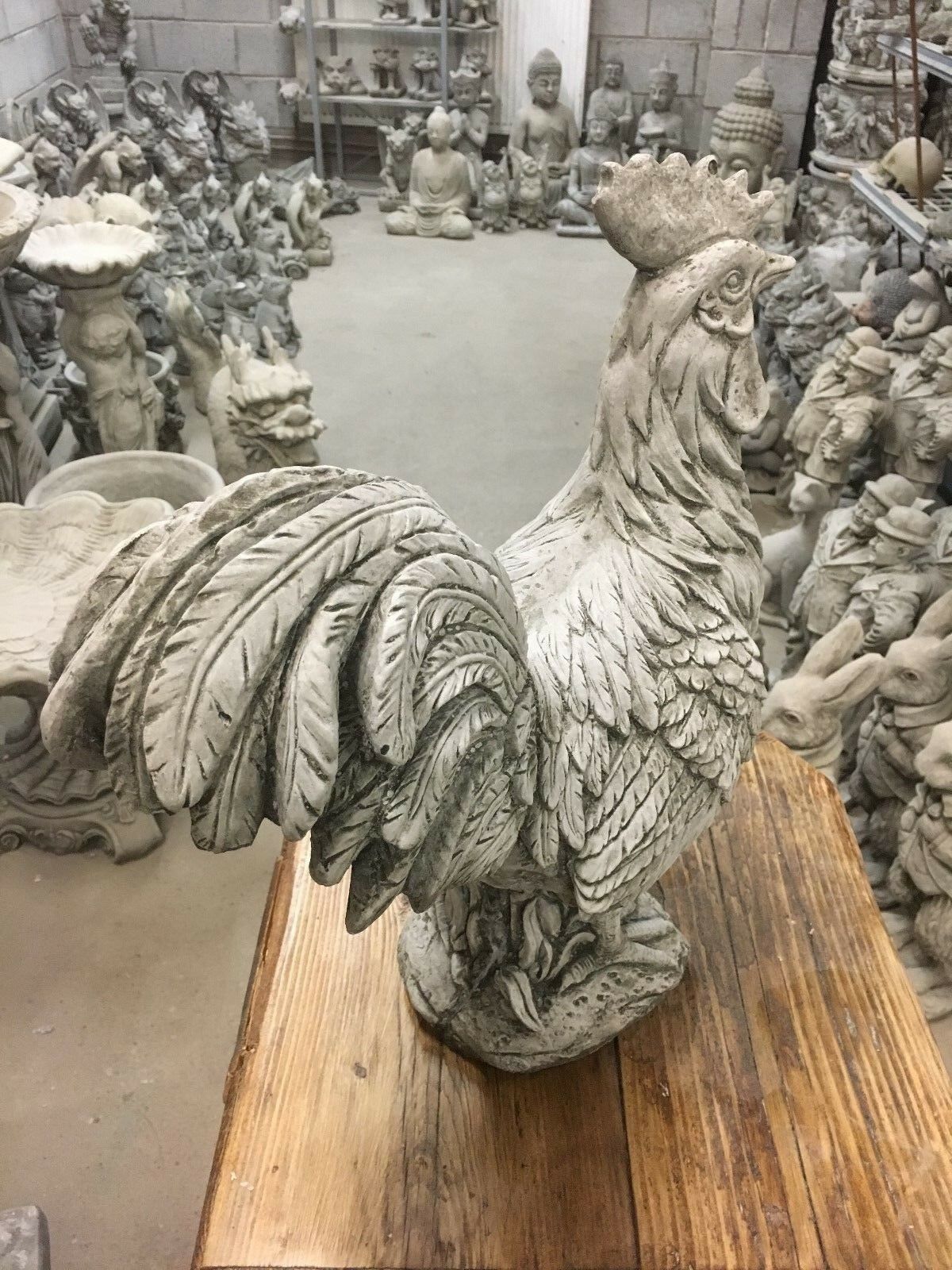 Stone Cockerel/Rooster Ornament