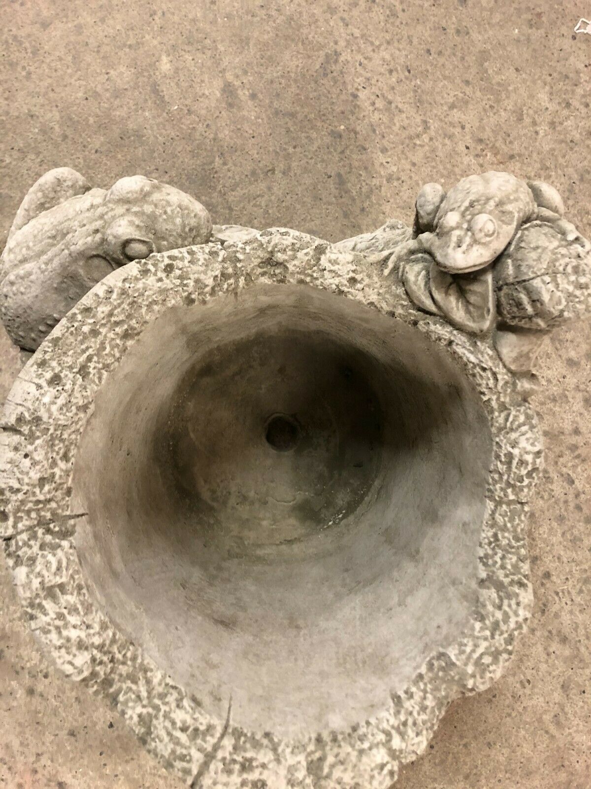 Stone Frog Planter Pot