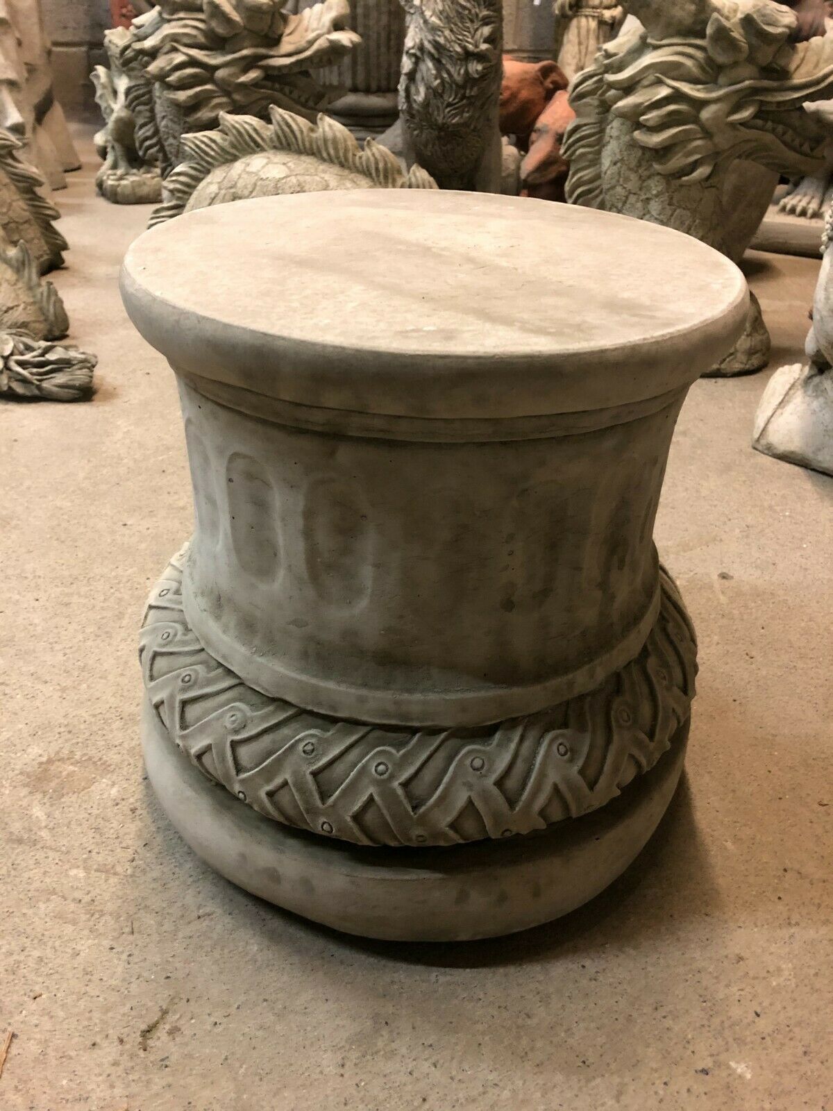 Stunning Stone Round Pedestal Garden Plinth