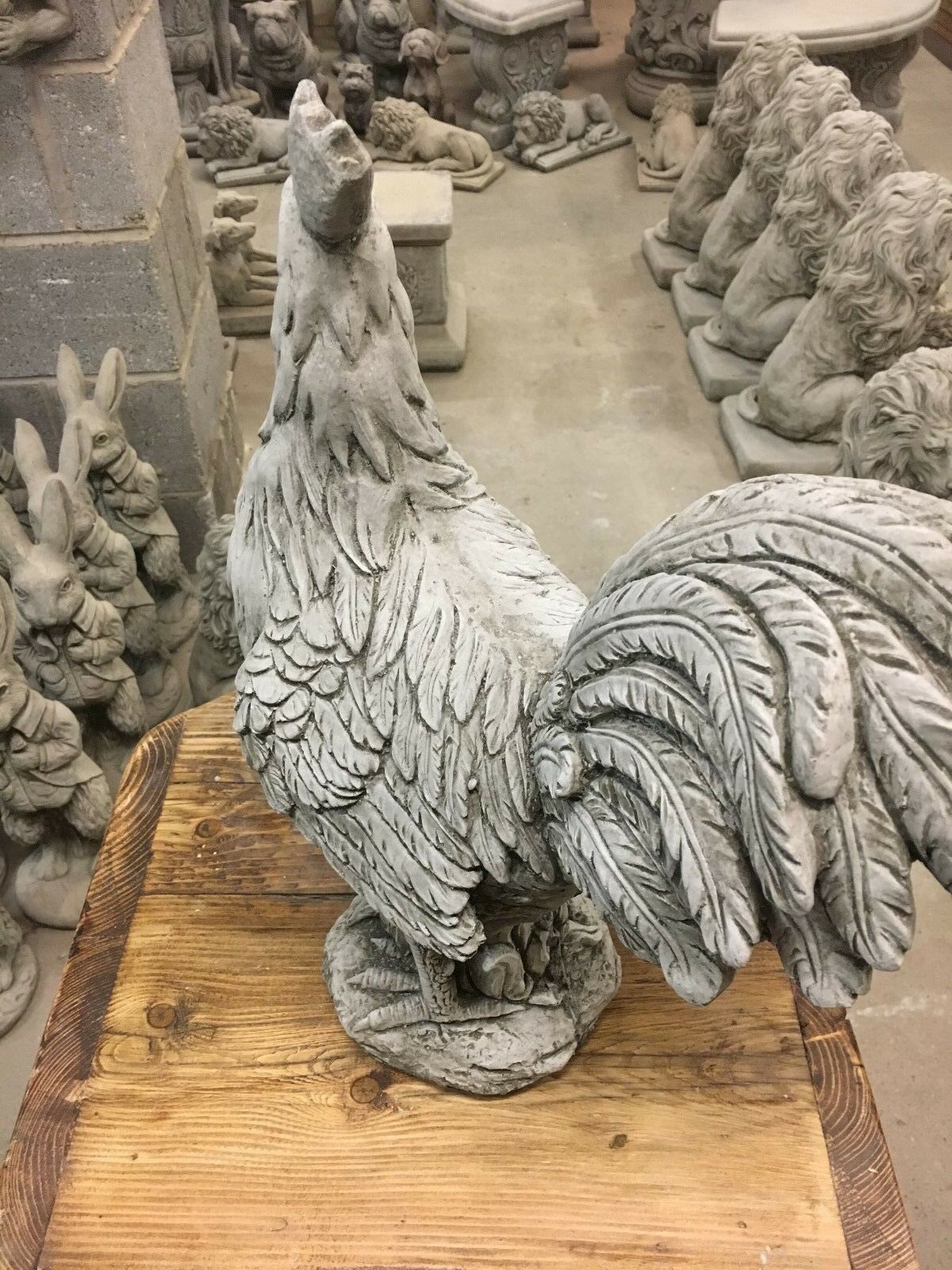 Stone Cockerel/Rooster Ornament
