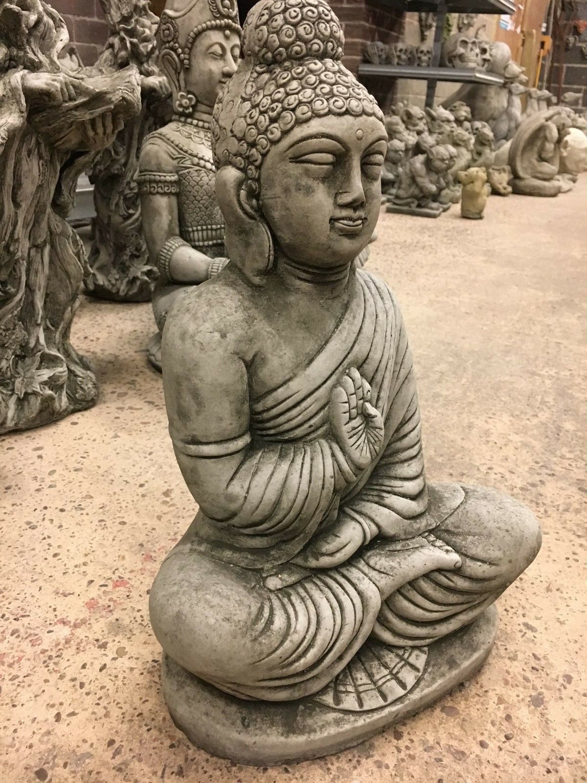 Stone Jnana Mudra Buddha Statue