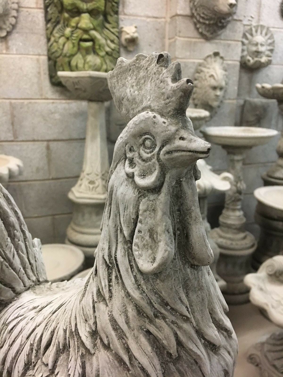 Stone Cockerel/Rooster Ornament