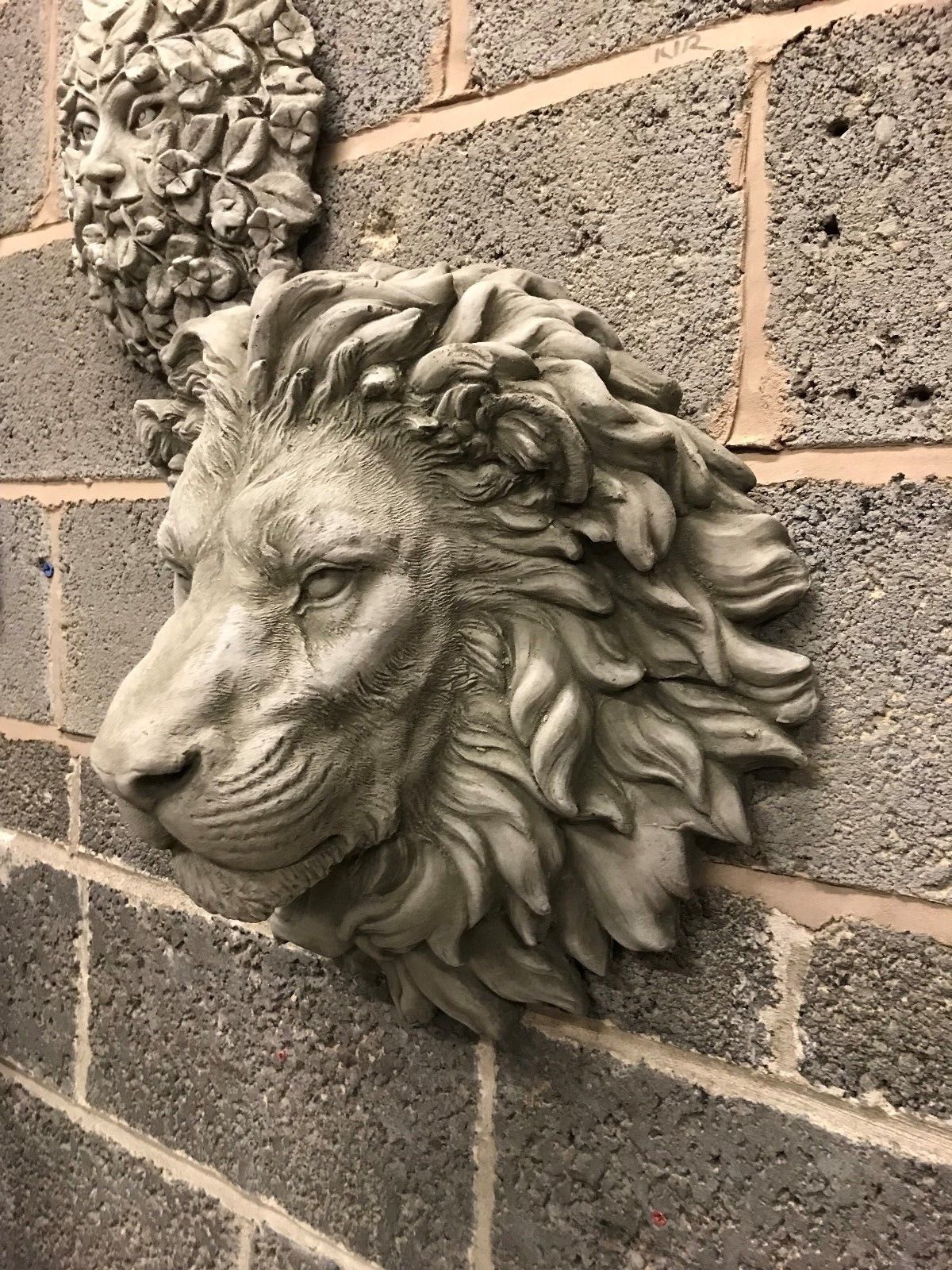 Stone King Lion Wall Plaque