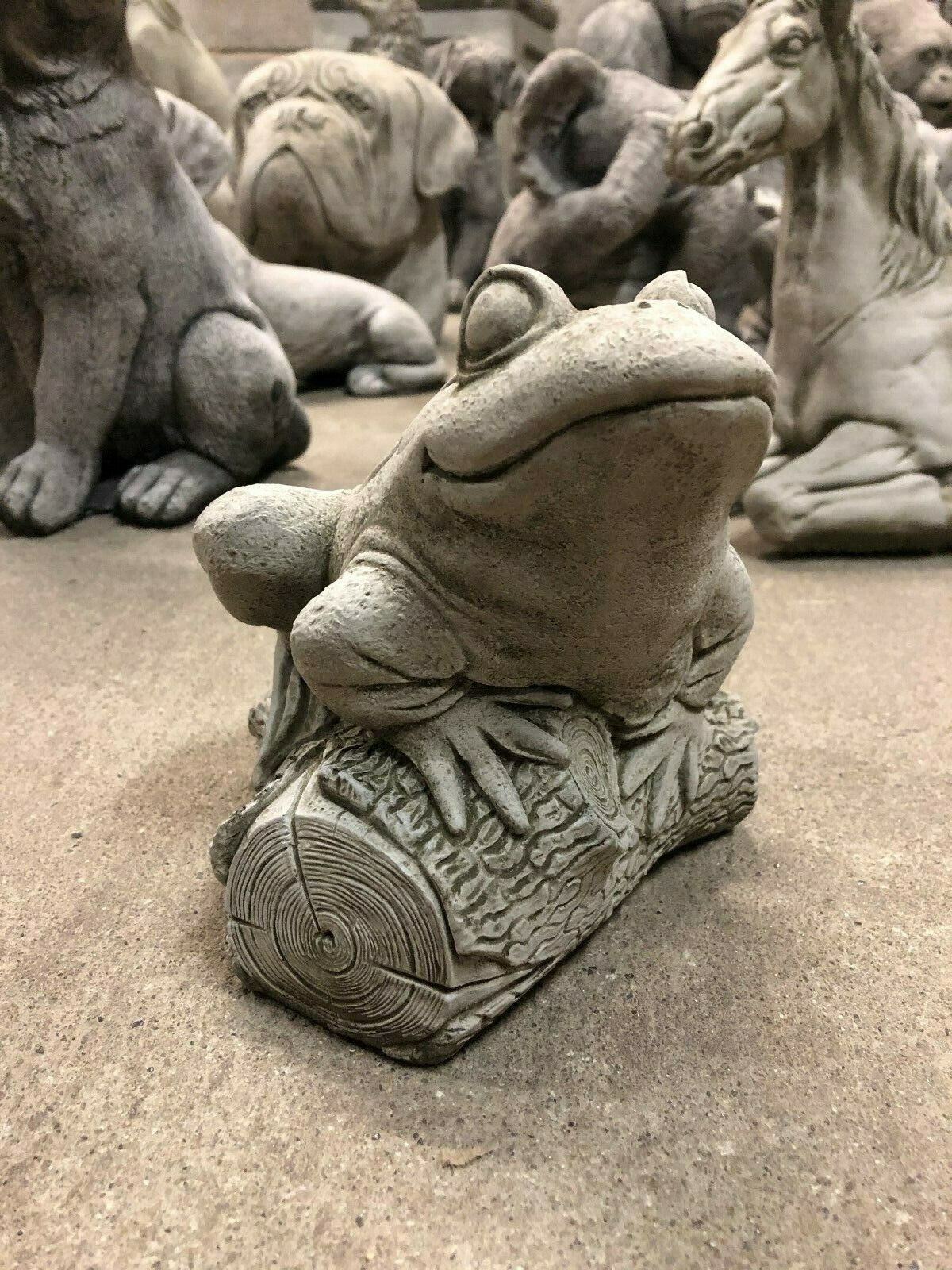 Stone Frog on Log Ornament