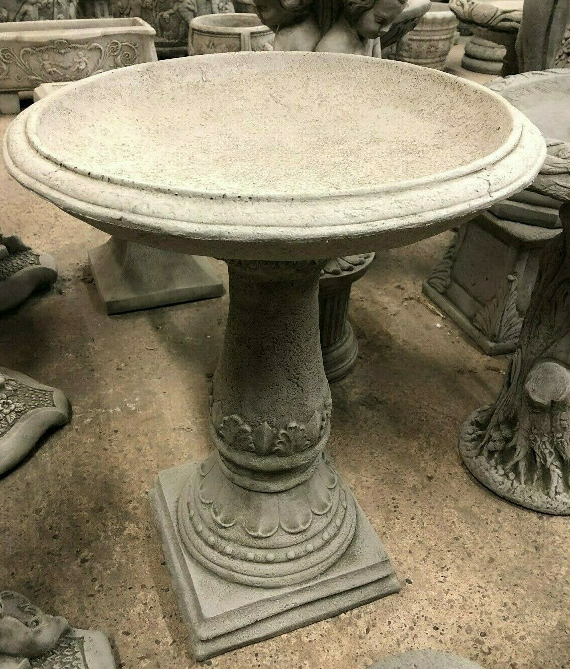 Classic Stone Garden Bird Bath with Antique Finish
