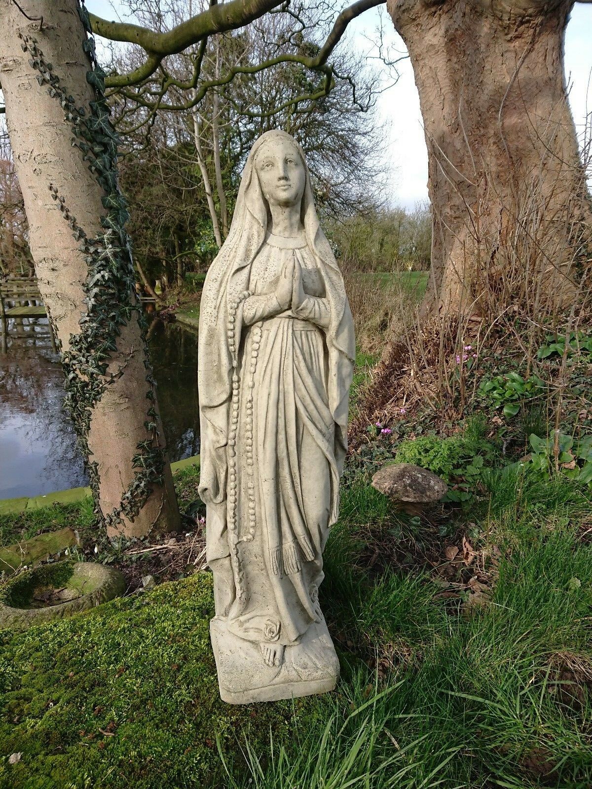 Stone Virgin Mary statue