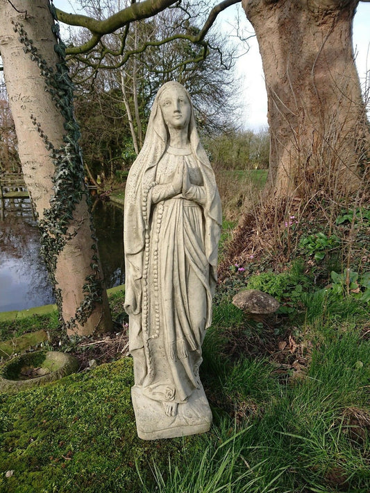 Stone Virgin Mary statue
