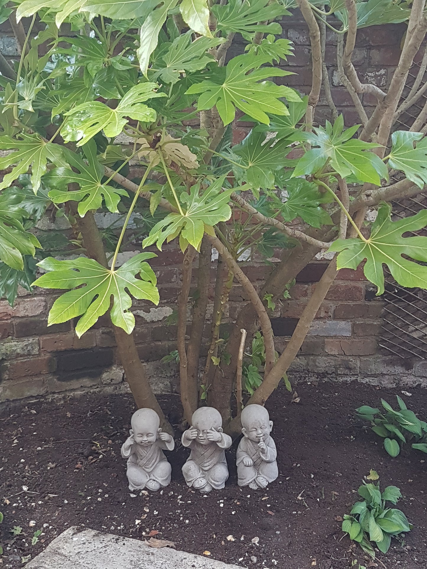Baby Monk Garden Ornaments - See, Hear, Speak No Evil Set