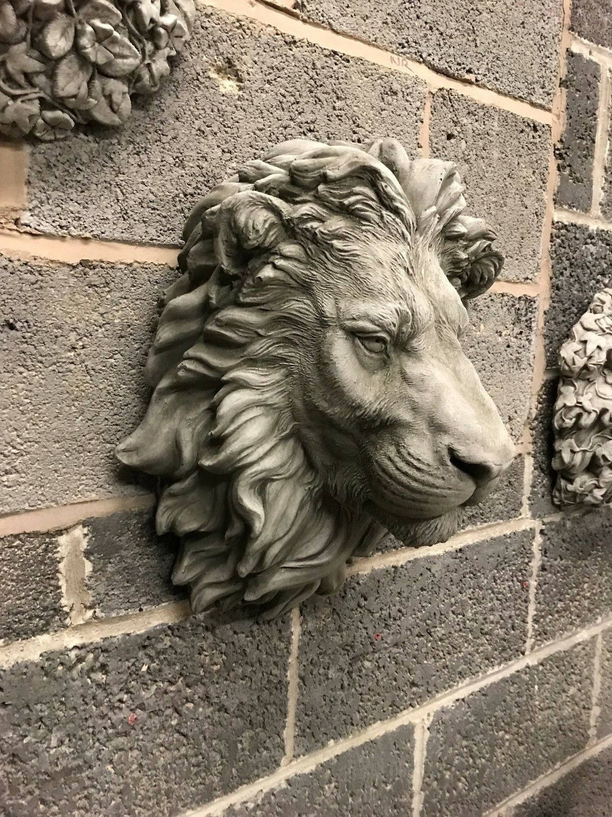 Stone King Lion Wall Plaque
