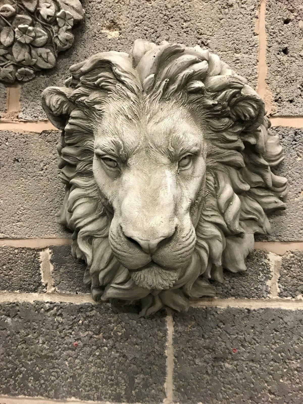 Stone King Lion Wall Plaque