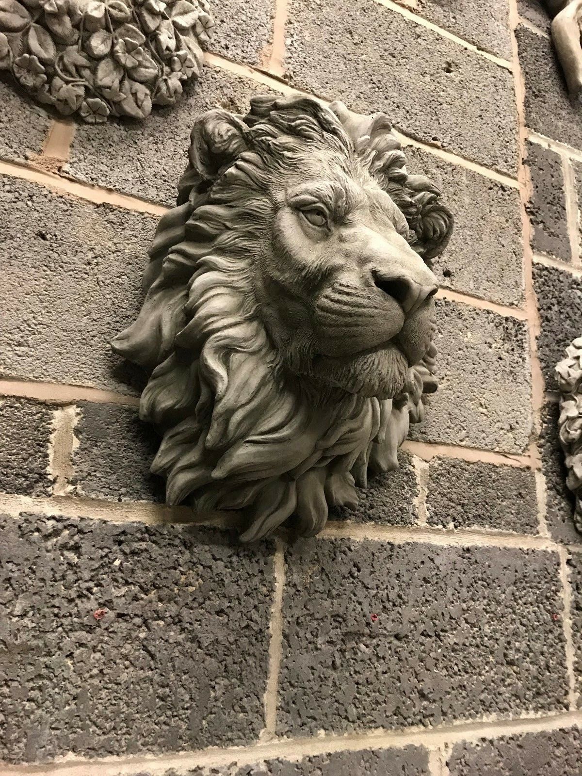 Stone King Lion Wall Plaque