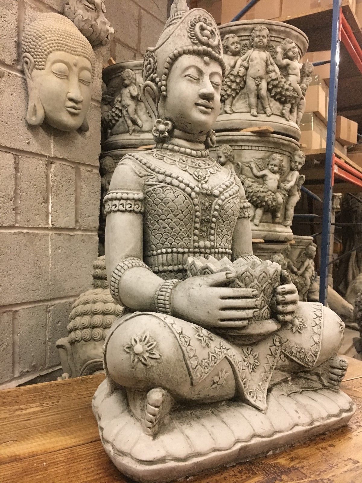 Peaceful Stone Buddha Statue for Garden Decor