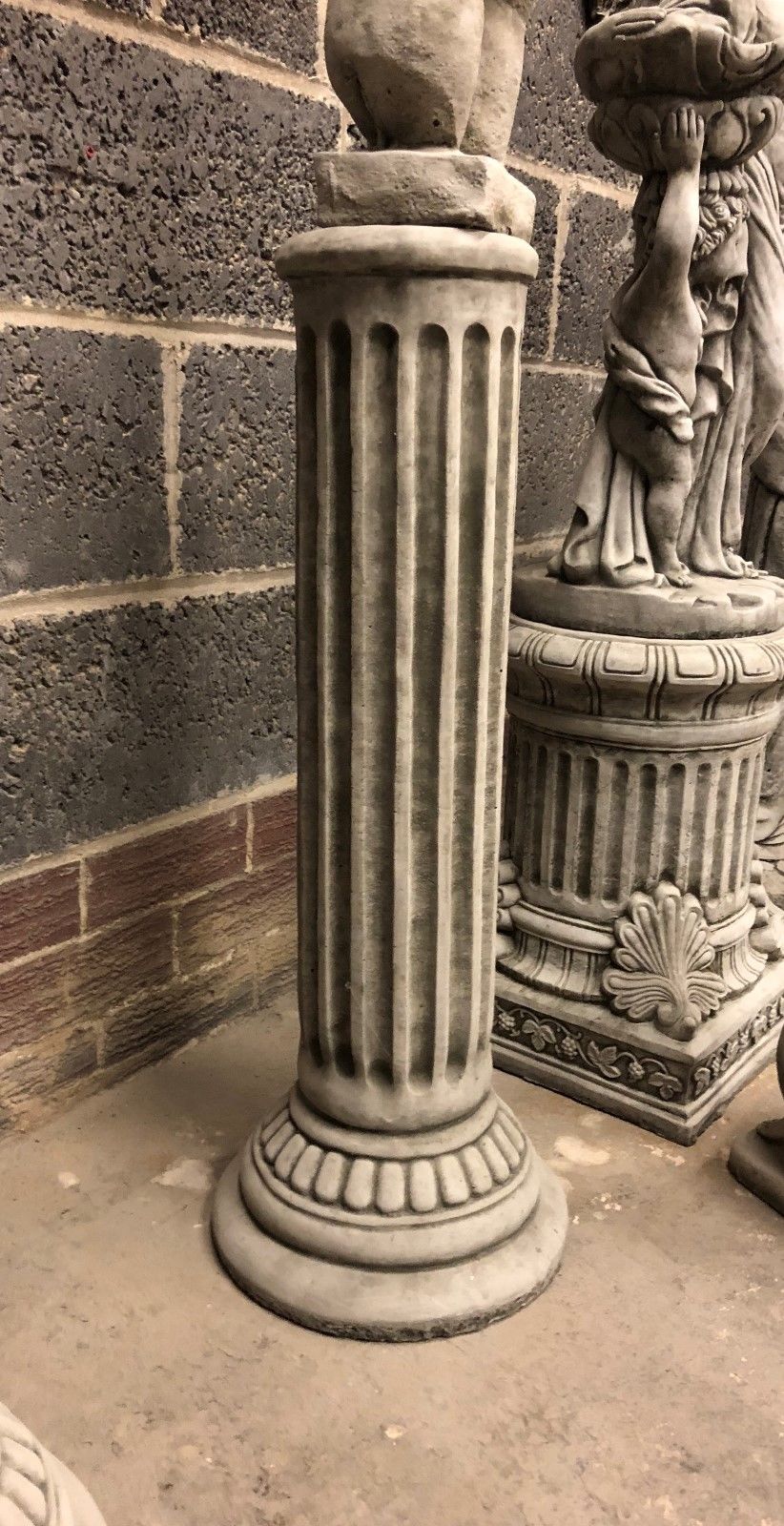Stone Torso Statues for Gardens with Grecian Plinths