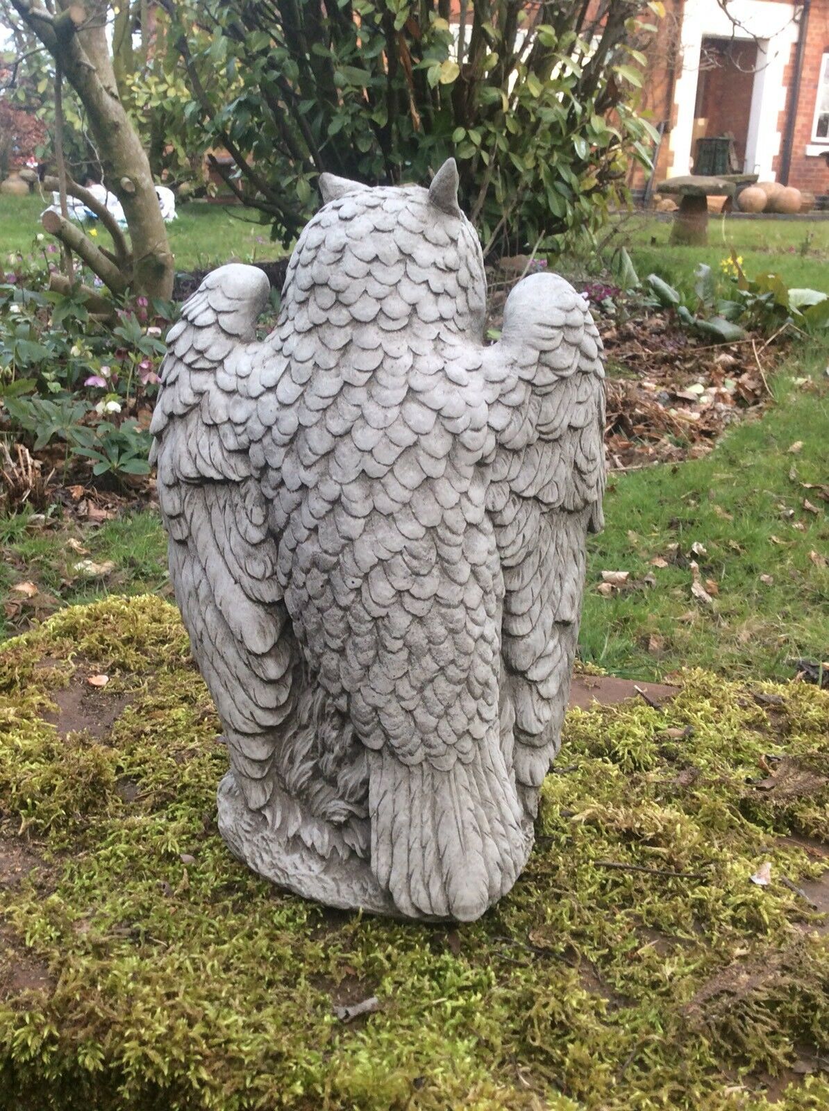 Stone Owl Bird Ornament